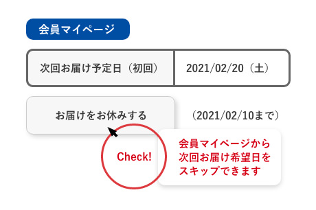 お届けのお休み方法
