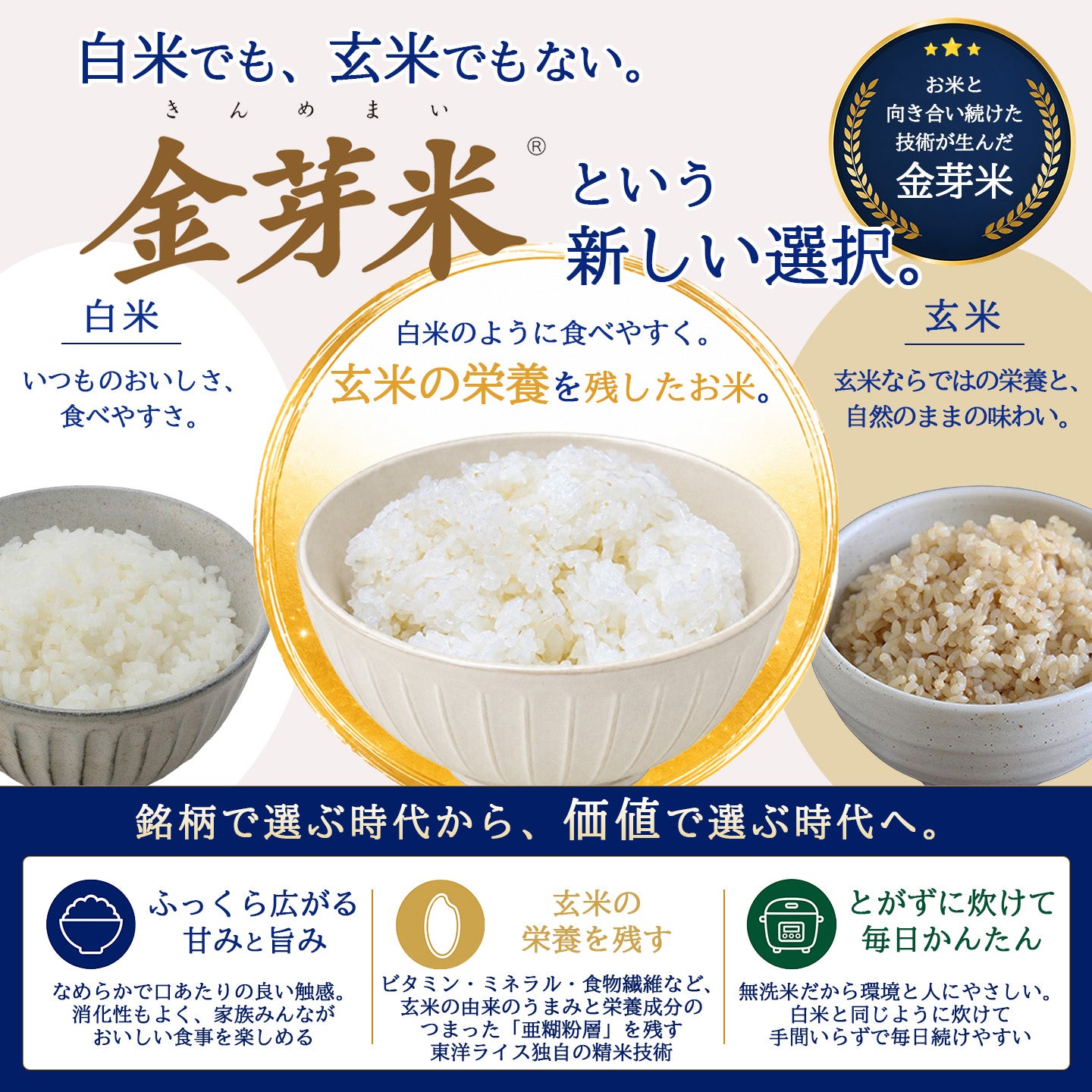 金芽米 ゴールドセレクト 10kg（5kg×2袋） 【送料無料】 | 金芽米